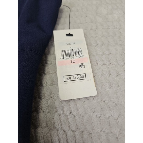 Jessica Simpson Dress Womens 10 Blue Sleeveless Gold Accents New With Tags - Picture 6 of 9